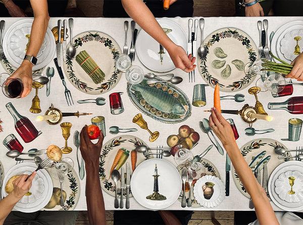 Summerill & Bishop S&B X John Derian 'Feast' Linen Napkin 50x50cm