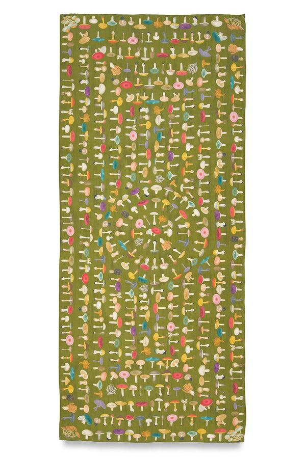 summerill & bishop S&B x John Derian Green 'Fungi' Linen Tablecloth