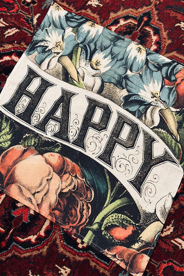 Summerill & Bishop S&B X John Derian 'Happy' Linen Napkin 50x50cm