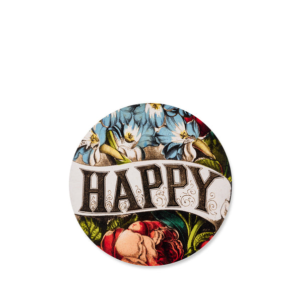 summerill & bishop S&B x John Derian 'Happy' Round Cork-Backed Placemat 34cm