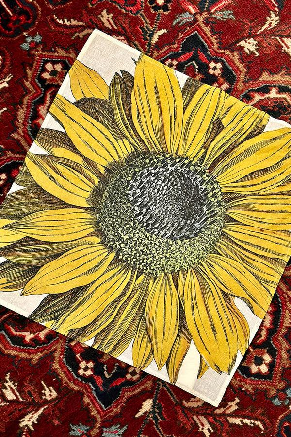 Summerill & Bishop S&B X John Derian 'Sunflower' Linen Napkin 50x50cm