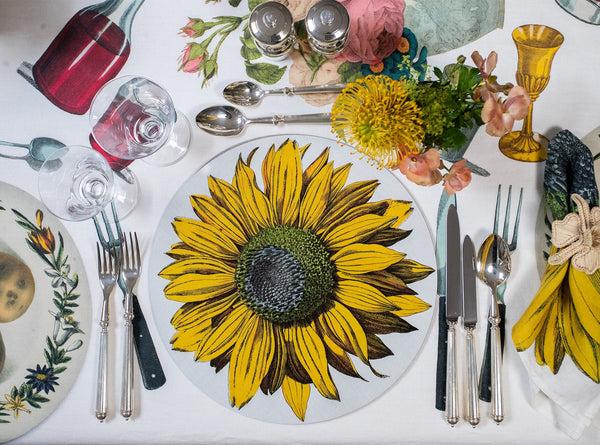 Summerill & Bishop S&B X John Derian 'Sunflower' Round Cork-Backed Placemat 34cm
