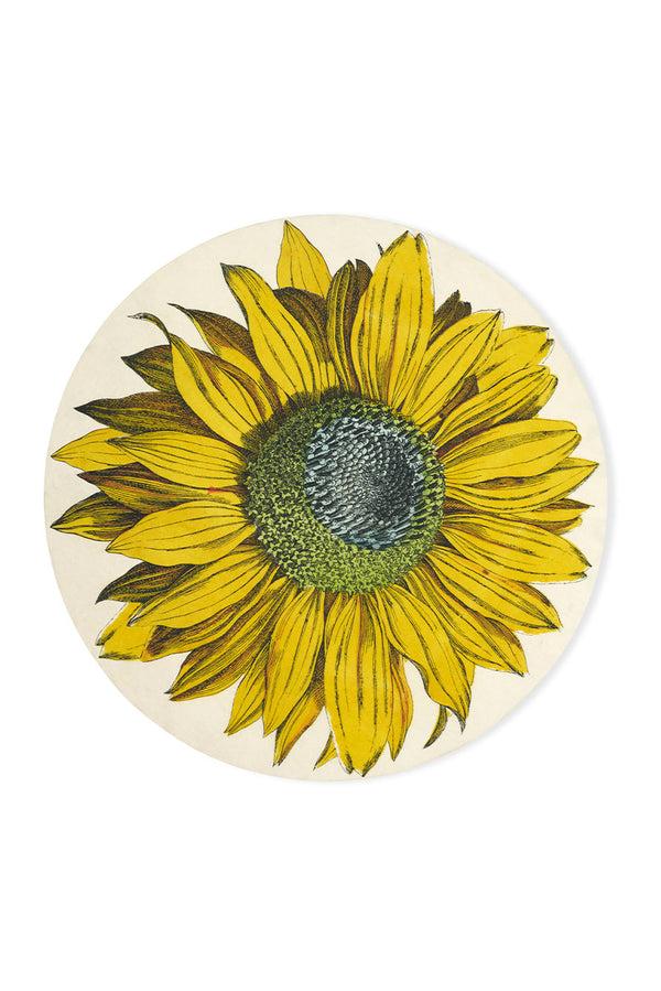 summerill & bishop S&B x John Derian 'Sunflower' Round Occasional Linen Tablecloth 165cm