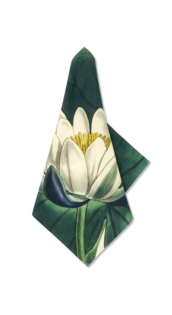 summerill & bishop S&B x John Derian 'Water Lily' Linen Napkin 50x50cm