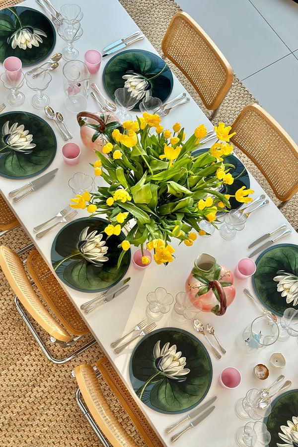 Summerill & Bishop S&B X John Derian 'Water Lily' Round Cork-Backed Placemat 34cm