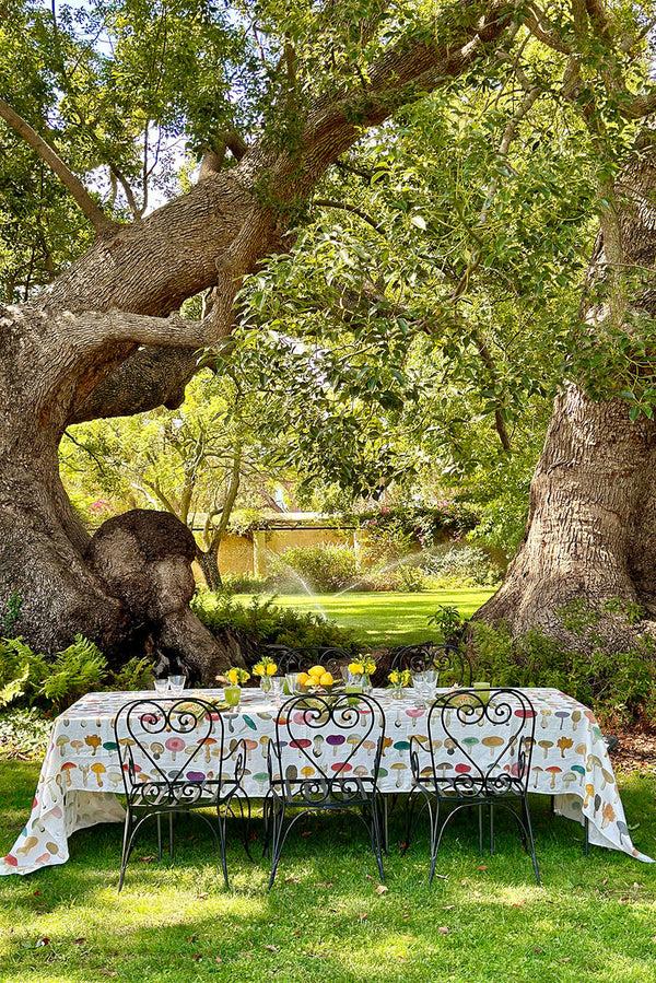 Summerill & Bishop S&B X John Derian White 'Fungi' Linen Napkin