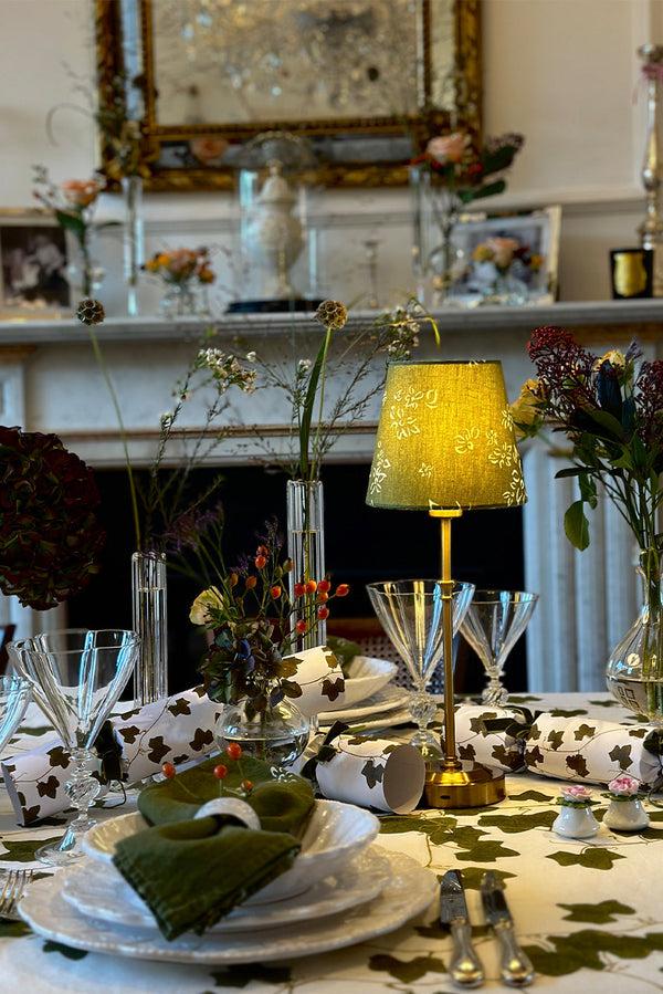 Summerill & Bishop 'S&Bee Falling Flower' Linen French Drum Lampshade 13cm