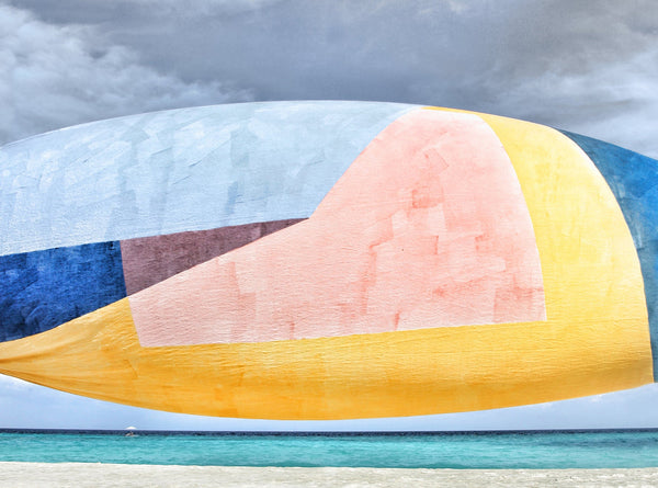 Summerill & Bishop "Sails" Block Colour Linen Tablecloth In Multicolours