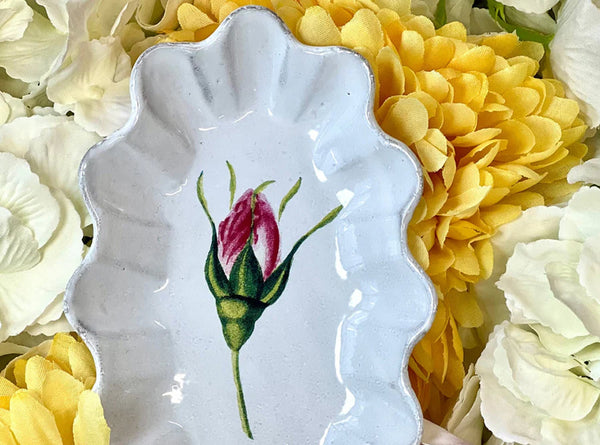 Summerill & Bishop Scalloped Bouton De Rose Trinket By Astier De Villatte 15cm