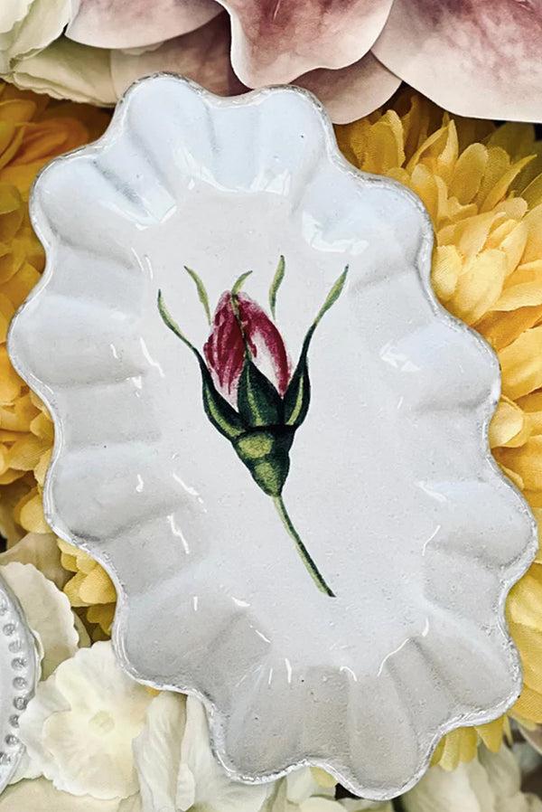 Summerill & Bishop Scalloped Bouton De Rose Trinket By Astier De Villatte 15cm