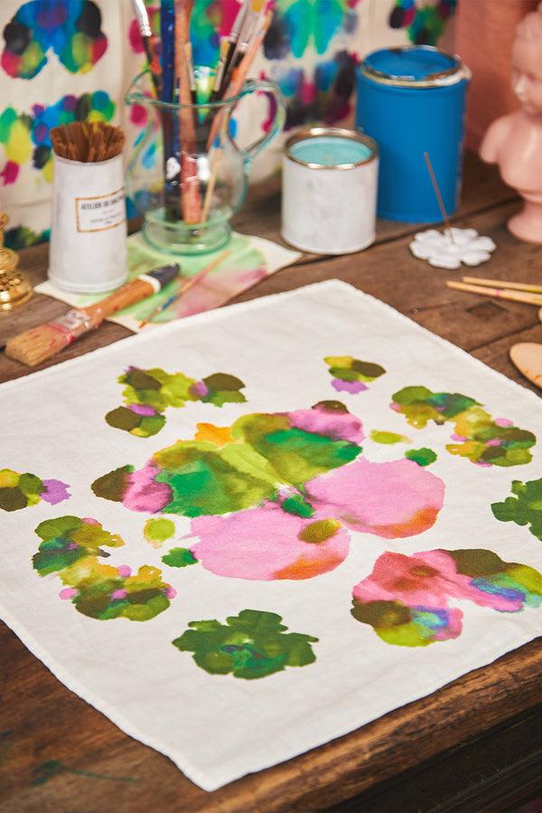 Summerill & Bishop Set Of 6 'Encre' Linen Napkins 50x50cm