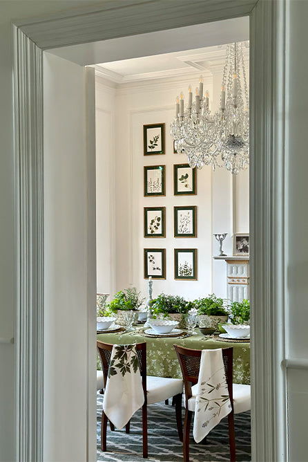 Summerill & Bishop Set Of Six 'Gastronomic' Herb Linen Napkins 50x50cm