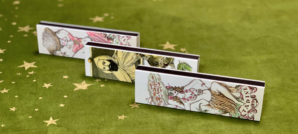 Summerill & Bishop Set Of Six Madeleine Candles In Burgundy 20cm