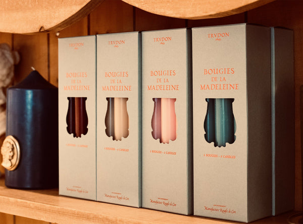 Summerill & Bishop Set Of Six Madeleine Candles In Pink 20cm