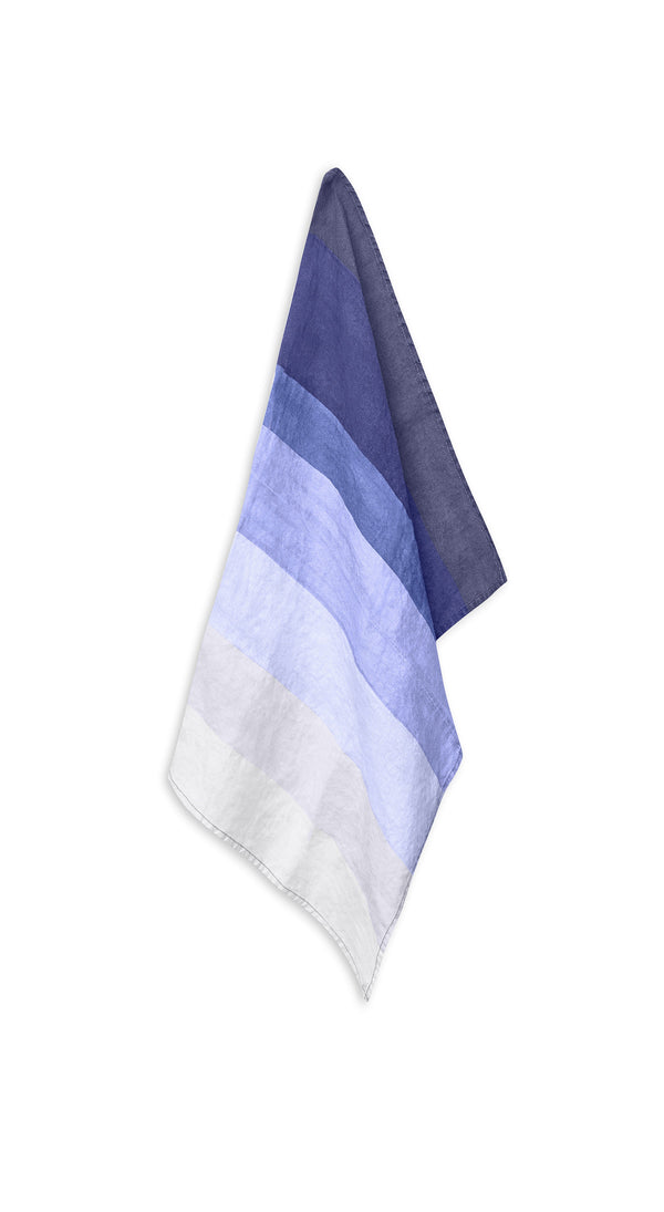 summerill & bishop 'Shades of Blue' Linen Napkin in Blue 50x50cm