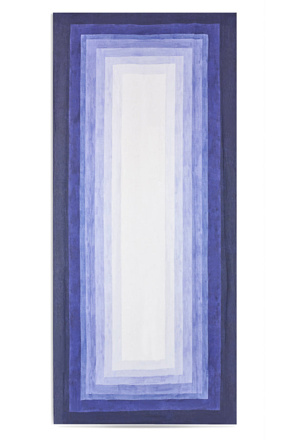 summerill & bishop 'Shades Of Blue' Striped Linen Tablecloth