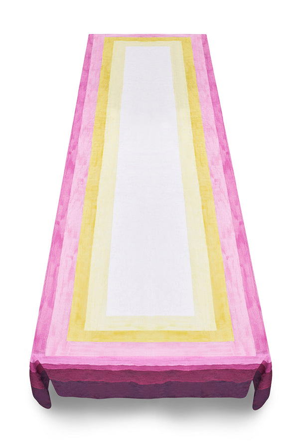 Summerill & Bishop 'Shades Of Pink' Striped Linen Tablecloth