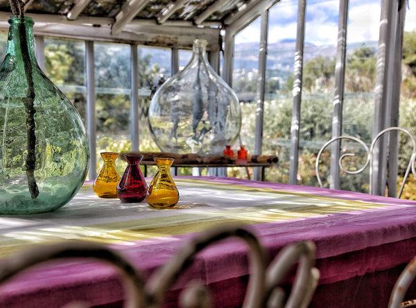 Summerill & Bishop 'Shades Of Pink' Striped Linen Tablecloth