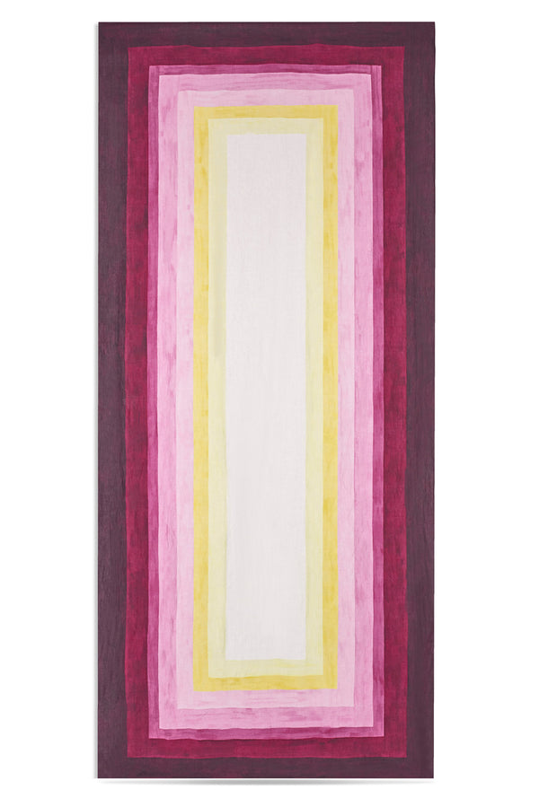 summerill & bishop 'Shades Of Pink' Striped Linen Tablecloth