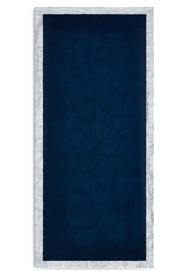 summerill & bishop 'Silver Edge' Linen Tablecloth in Midnight Blue