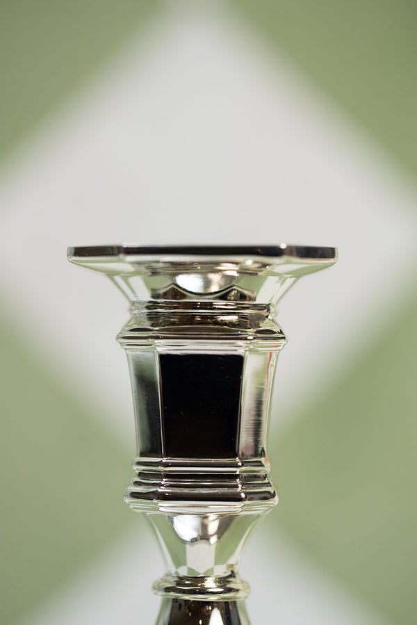 Summerill & Bishop Silver Plated Octagonal Candle Holder 13cm