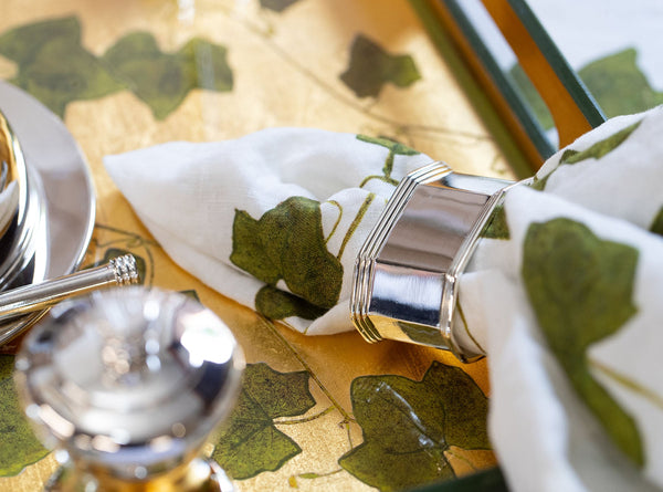 Summerill & Bishop Silver Plated Octagonal Napkin Rings Set Of 4