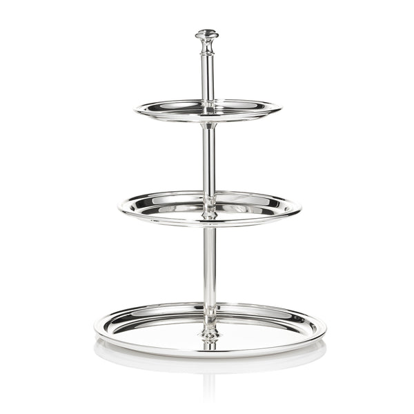 summerill & bishop Silver Plated Three Tier Cake Stand 30cm