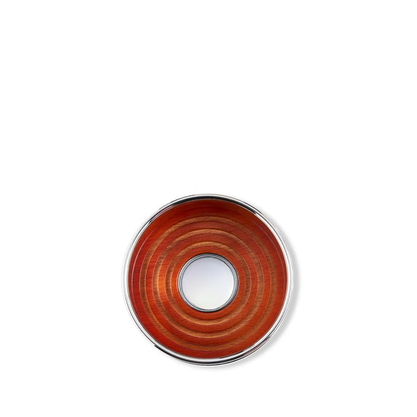 Summerill & Bishop Silver Plated & Wooden Bottle Coaster 10cm