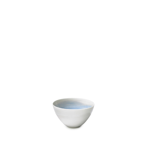 summerill & bishop Small Light Blue Ceramic Bowl with White Edge 8cm