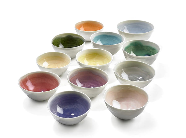 Summerill & Bishop Small Violet Porcelain Bowl With White Edge 8cm