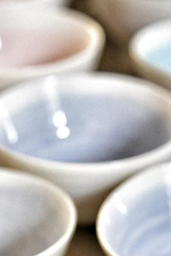 Summerill & Bishop Small Violet Porcelain Bowl With White Edge 8cm