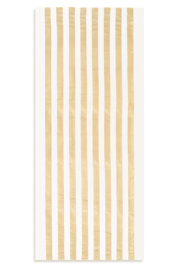 summerill & bishop 'Stripe' Screen Printed Linen Tablecloth in Gold