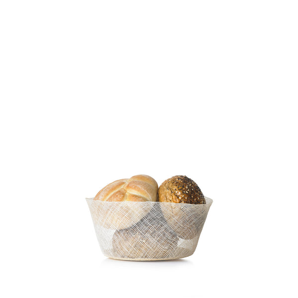 Summerill & Bishop Abaca Round Bread Basket In Cream