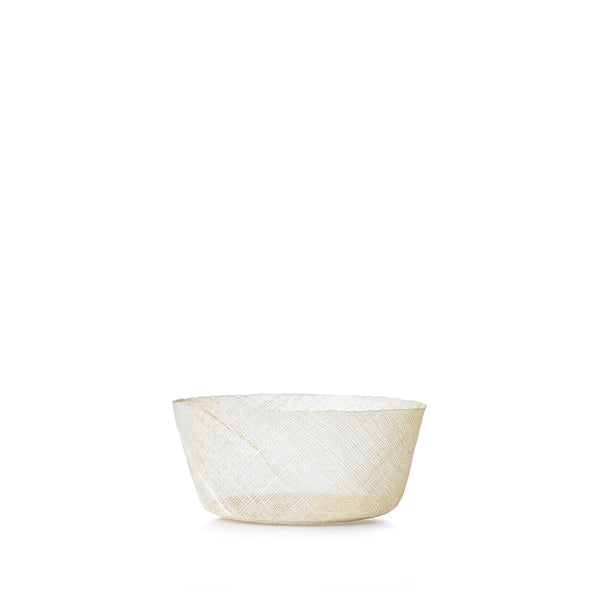 summerill & bishop Abaca Round Bread Basket in Cream