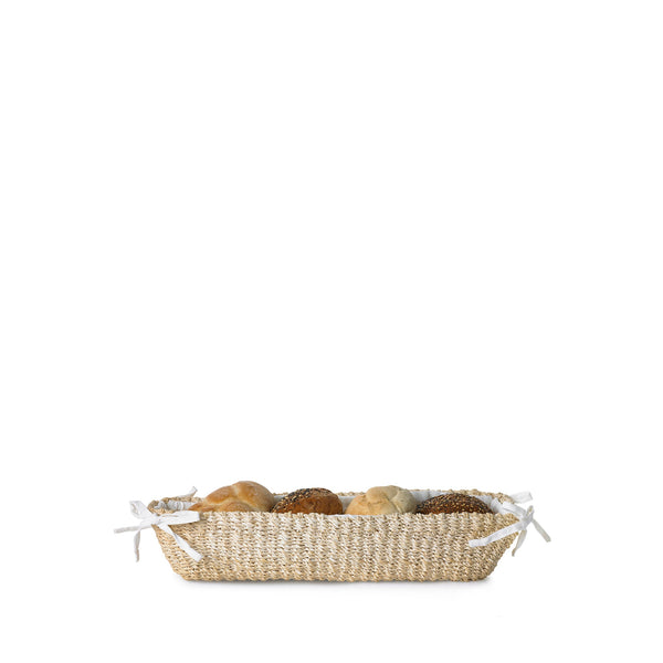 Summerill & Bishop Abaca Woven Bread Basket In Cream
