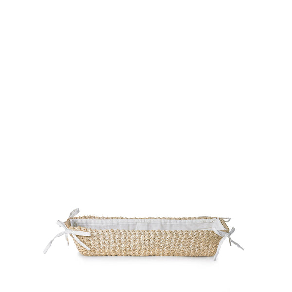 summerill & bishop Abaca Woven Bread Basket in Cream