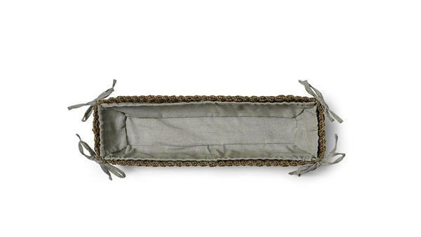 Summerill & Bishop Abaca Woven Bread Basket In Sage