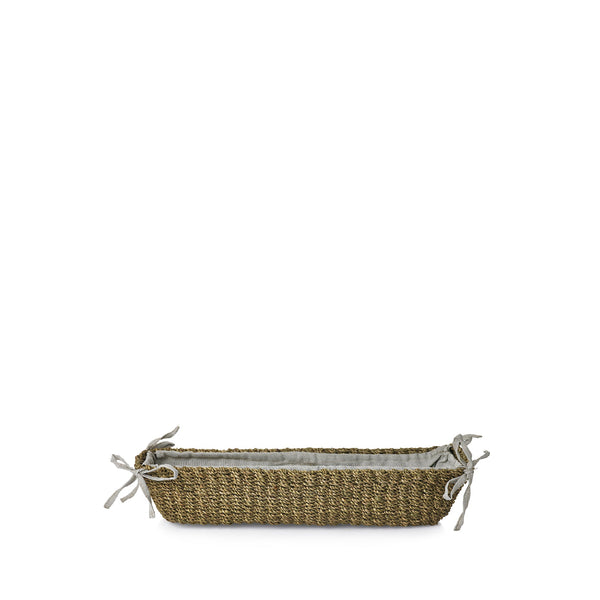 summerill & bishop Abaca Woven Bread Basket in Sage