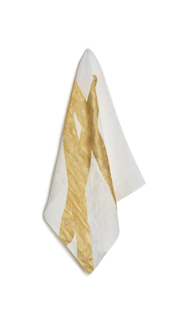 summerill & bishop Alphabet Napkin 'A' in Gold 50x50cm