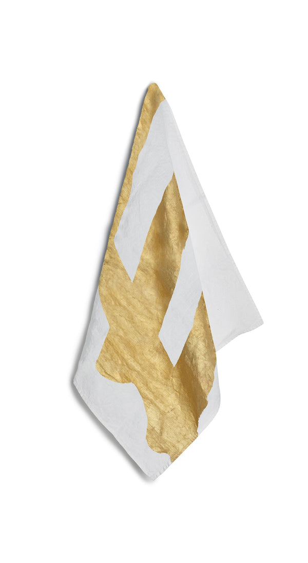 summerill & bishop Alphabet Napkin 'E' in Gold 50x50cm