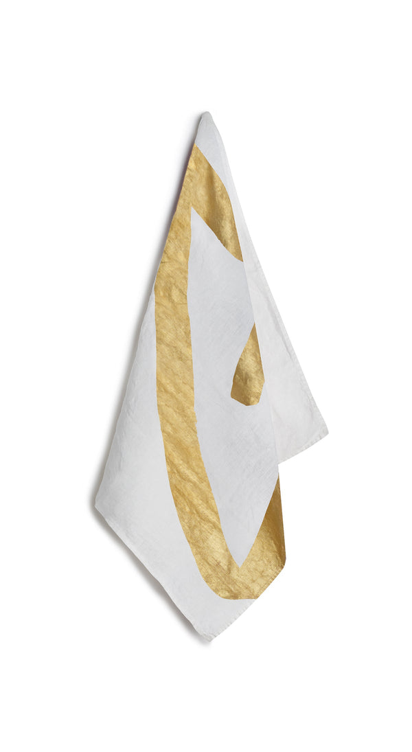 summerill & bishop Alphabet Napkin 'G' in Gold 50x50cm