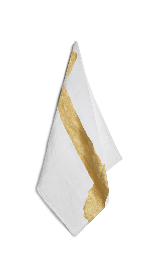 summerill & bishop Alphabet Napkin 'I' in Gold 50x50cm