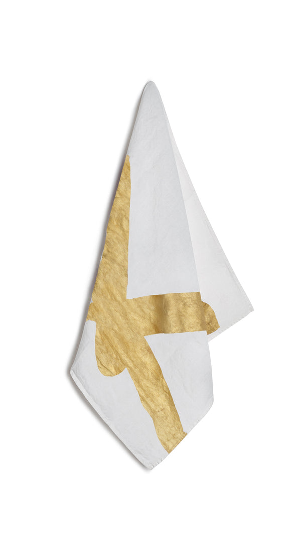 summerill & bishop Alphabet Napkin 'K' in Gold 50x50cm