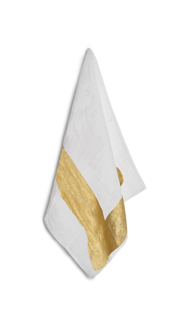 summerill & bishop Alphabet Napkin 'L' in Gold 50x50cm