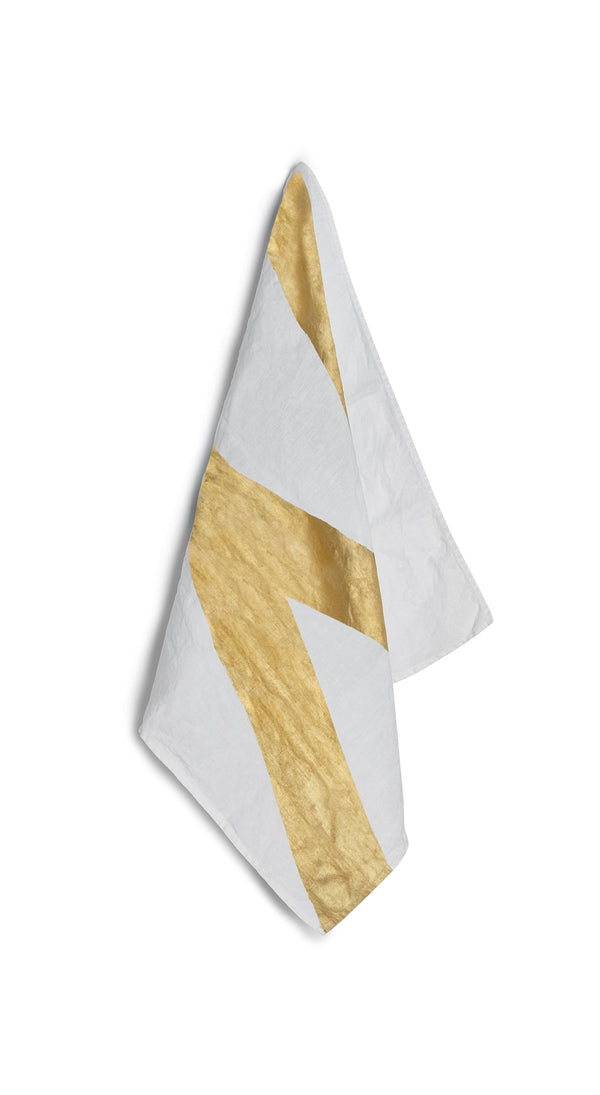 summerill & bishop Alphabet Napkin 'M' in Gold 50x50cm