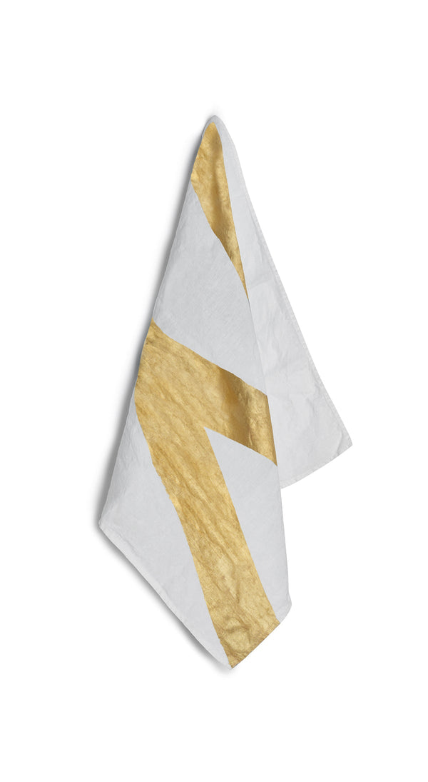 summerill & bishop Alphabet Napkin 'N' in Gold 50x50cm