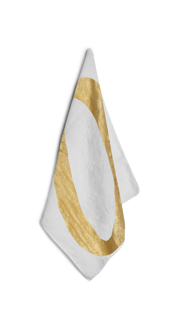 summerill & bishop Alphabet Napkin 'O' in Gold 50x50cm