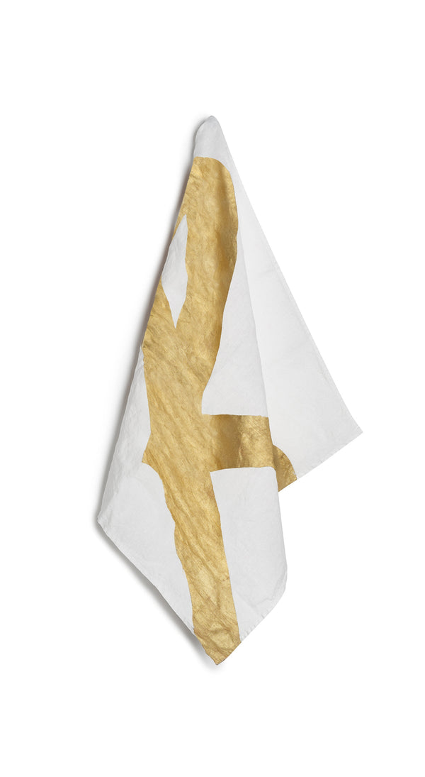 summerill & bishop Alphabet Napkin 'R' in Gold 50x50cm