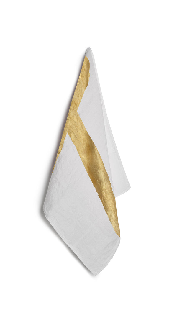 summerill & bishop Alphabet Napkin 'T' in Gold 50x50cm