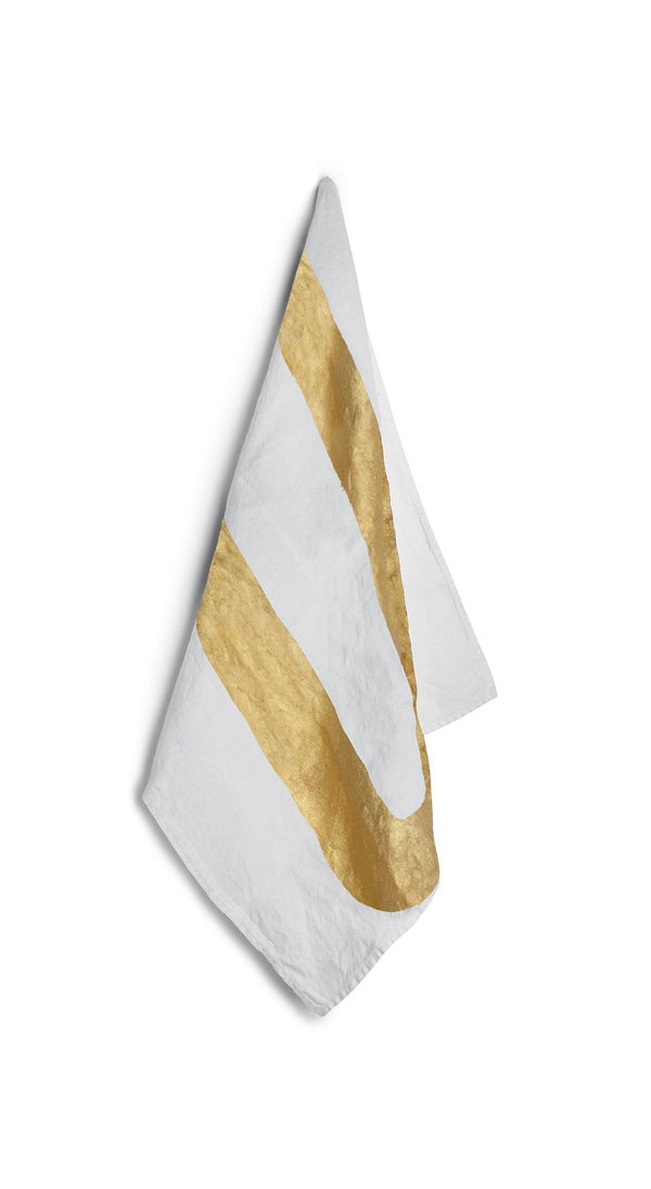 summerill & bishop Alphabet Napkin 'U' in Gold 50x50cm